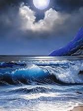 Схема вышивки «Луна и море»