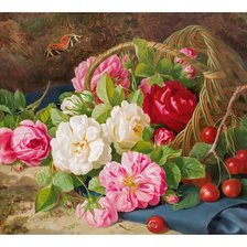 Схема вышивки «Цветочный натюрморт.»