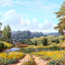 Схема вышивки «Пейзаж.»