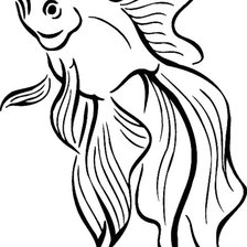 Схема вышивки «Просто рыбка»