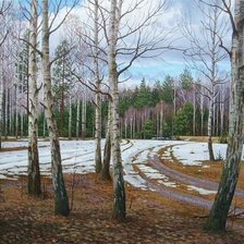 Схема вышивки «пейзаж»