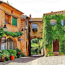 Схема вышивки «Peratallada-Girona-Catalonia.»