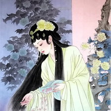 Схема вышивки «Азиатская девушка»