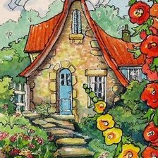 Схема вышивки «домик»