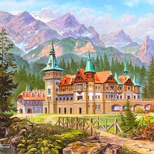 Схема вышивки «Старый замок»