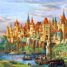 Схема вышивки «Старый замок»