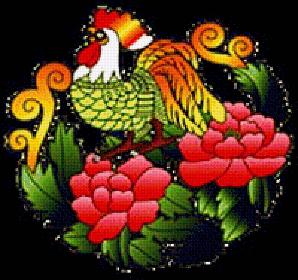 Петух - птица, петух, картинка - предпросмотр