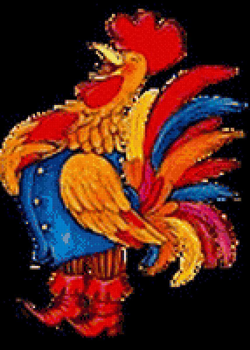 Петух - птица, петух, картинка - предпросмотр