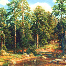 Схема вышивки «Пейзаж. Лес.»