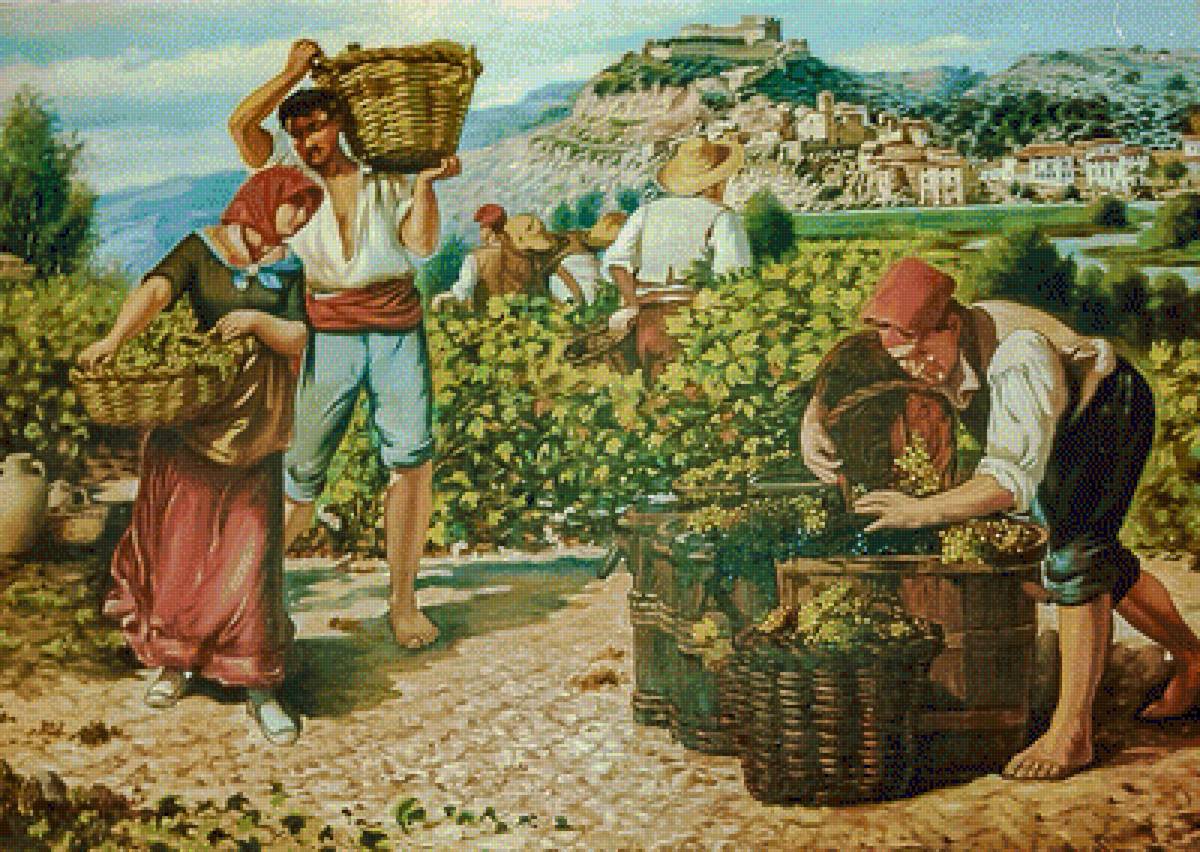 Harvest in Miravet. - joaquim mir.scenarys.people. - предпросмотр