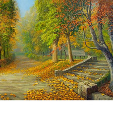 Схема вышивки «Осенний парк»