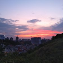 Схема вышивки «Закат в Киеве»