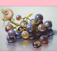 Схема вышивки «Виноград.»