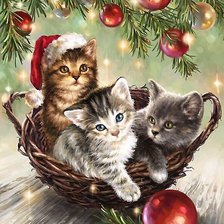 Схема вышивки «котята»