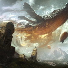 Схема вышивки «Летящий кит»