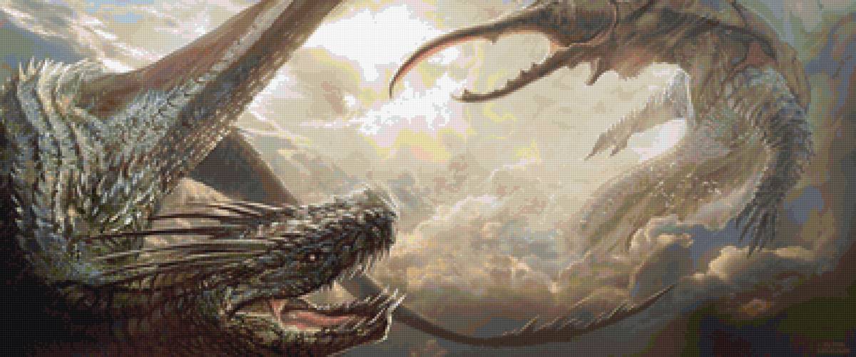 Драконы - небо, дракон - предпросмотр