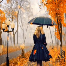 Схема вышивки «Осенний дождь»