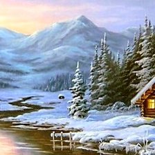 Схема вышивки «На закате»