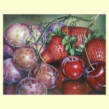Схема вышивки «Ягодный натюрморт.»