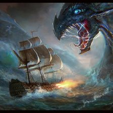 Схема вышивки «Морское чудовище»