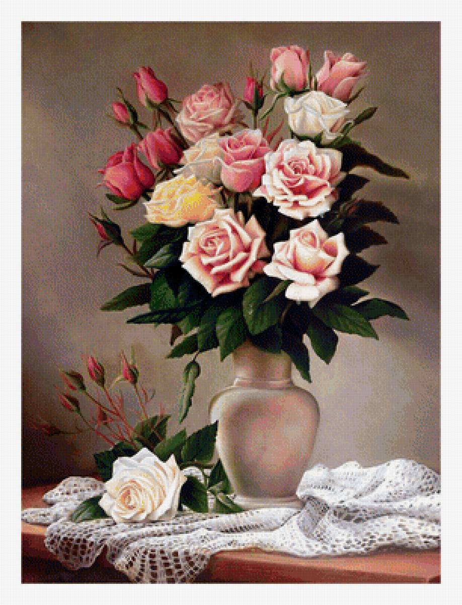 букет - натюрморт, розы, букет - предпросмотр