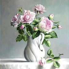 Схема вышивки «Розы шебби»