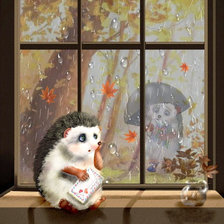 Ёжик и дождь. Детская тема