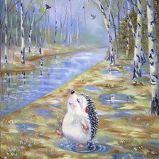 Ёжик и весна. Детская тема