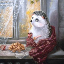 Ёжик на подоконнике. Детская тема