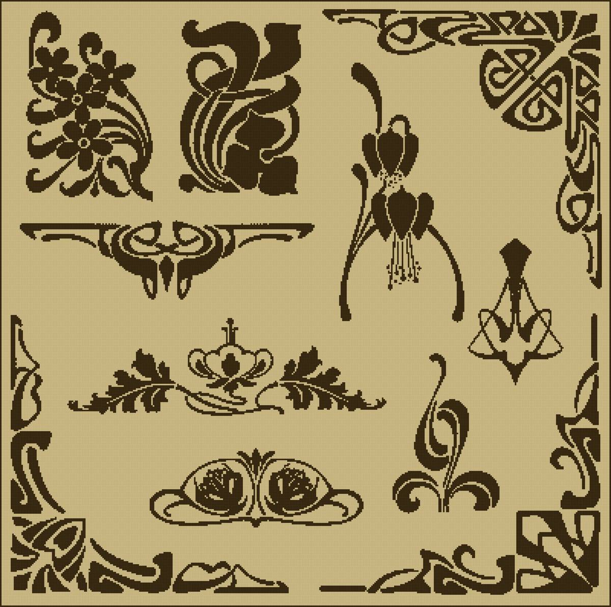 Узоры 3 - монохром - предпросмотр