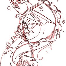 Схема вышивки «Рыбка»