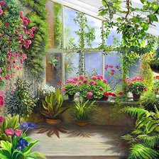 Схема вышивки «Под крышей»