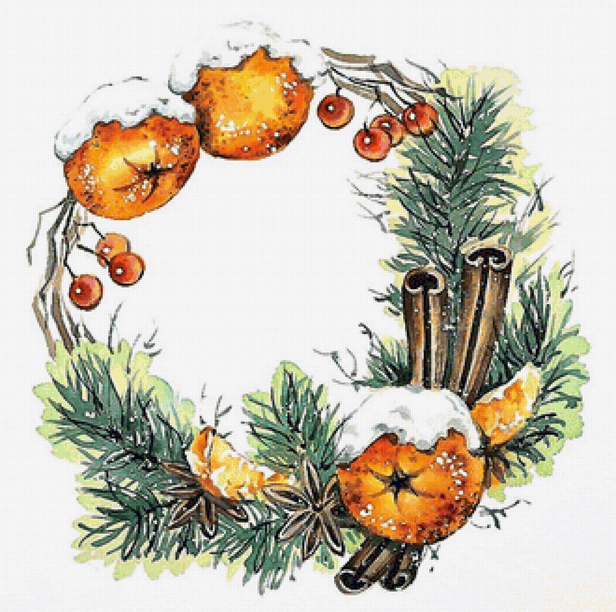 зимний венок - предпросмотр