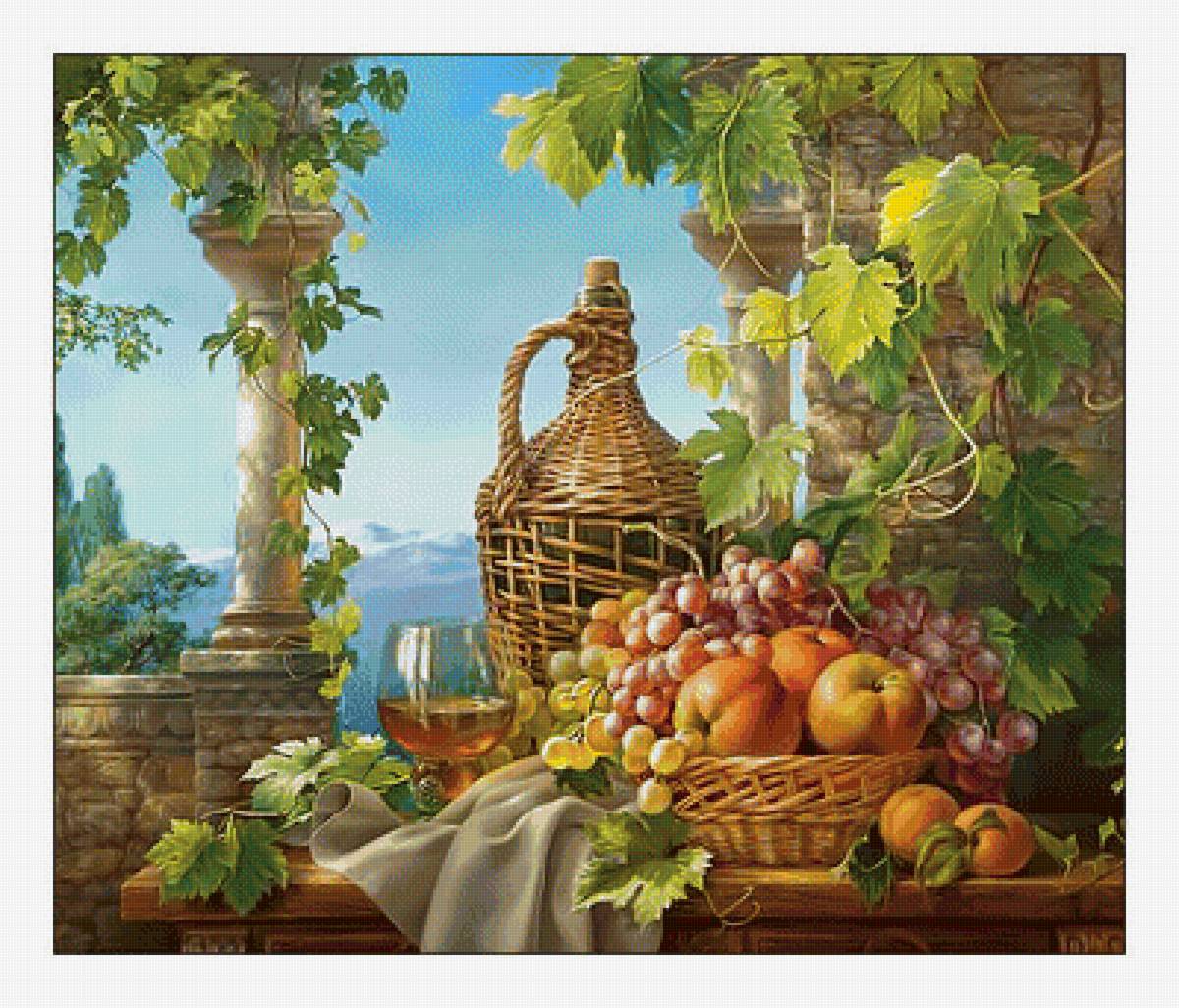 Натюрморт. - живопись, ягоды, пейзаж, натюрморт, фрукты - предпросмотр