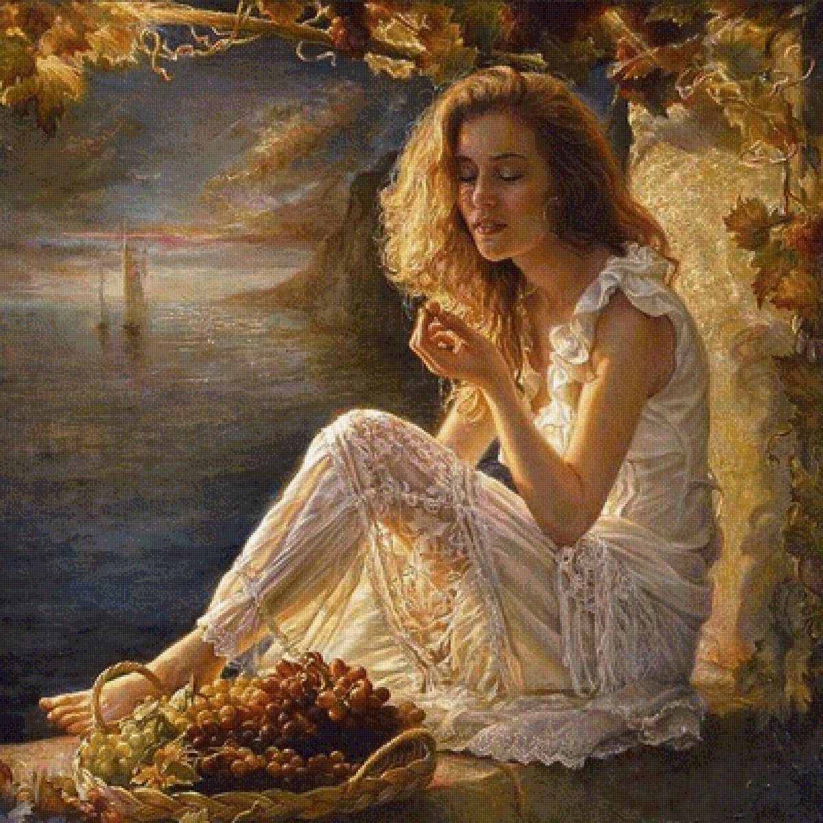 №2050956 - девушка c виноградоm - предпросмотр