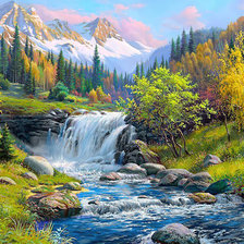 Схема вышивки «Пейзаж.»