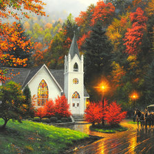 Схема вышивки «Осенний экипаж.»