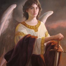 Схема вышивки «Архангел Уриил Андрей Шишкин»