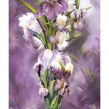 Схема вышивки «Ирисы.»