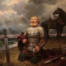 Схема вышивки «Последний поход Ильи Муромца Андрей Шишкин»