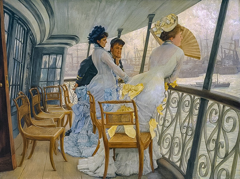 The Gallery of HMS Calcutta (Portsmouth). - james tissot painter.seascenes.people. - оригинал