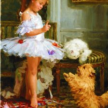 Схема вышивки «балерина»