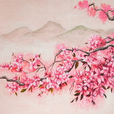 Схема вышивки «Цветущая сакура»