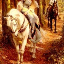 Схема вышивки «дама и рыцарь»