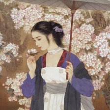 Схема вышивки «девушка»