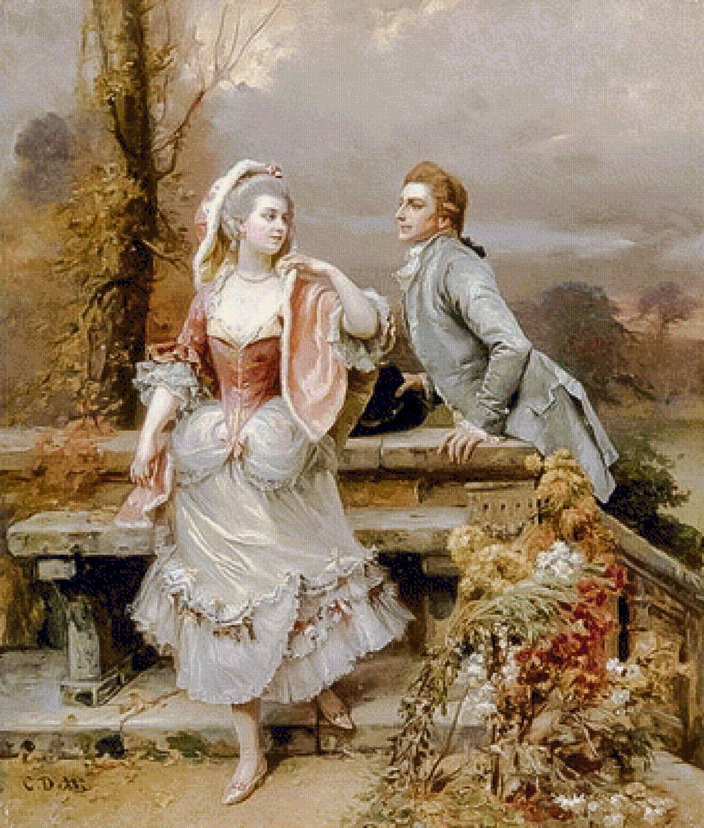 Lovers in the Garden. - cesare auguste dette.scenarys.people. - предпросмотр