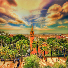 Схема вышивки «Parc Güell-Barcelona-Catalonia.»