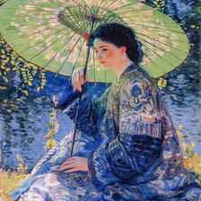 Схема вышивки «The Green Parasol.»