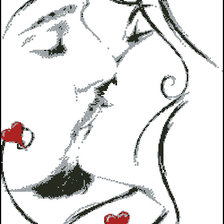 Схема вышивки «Поцелуй»