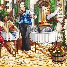 Схема вышивки «Утренняя беседа»